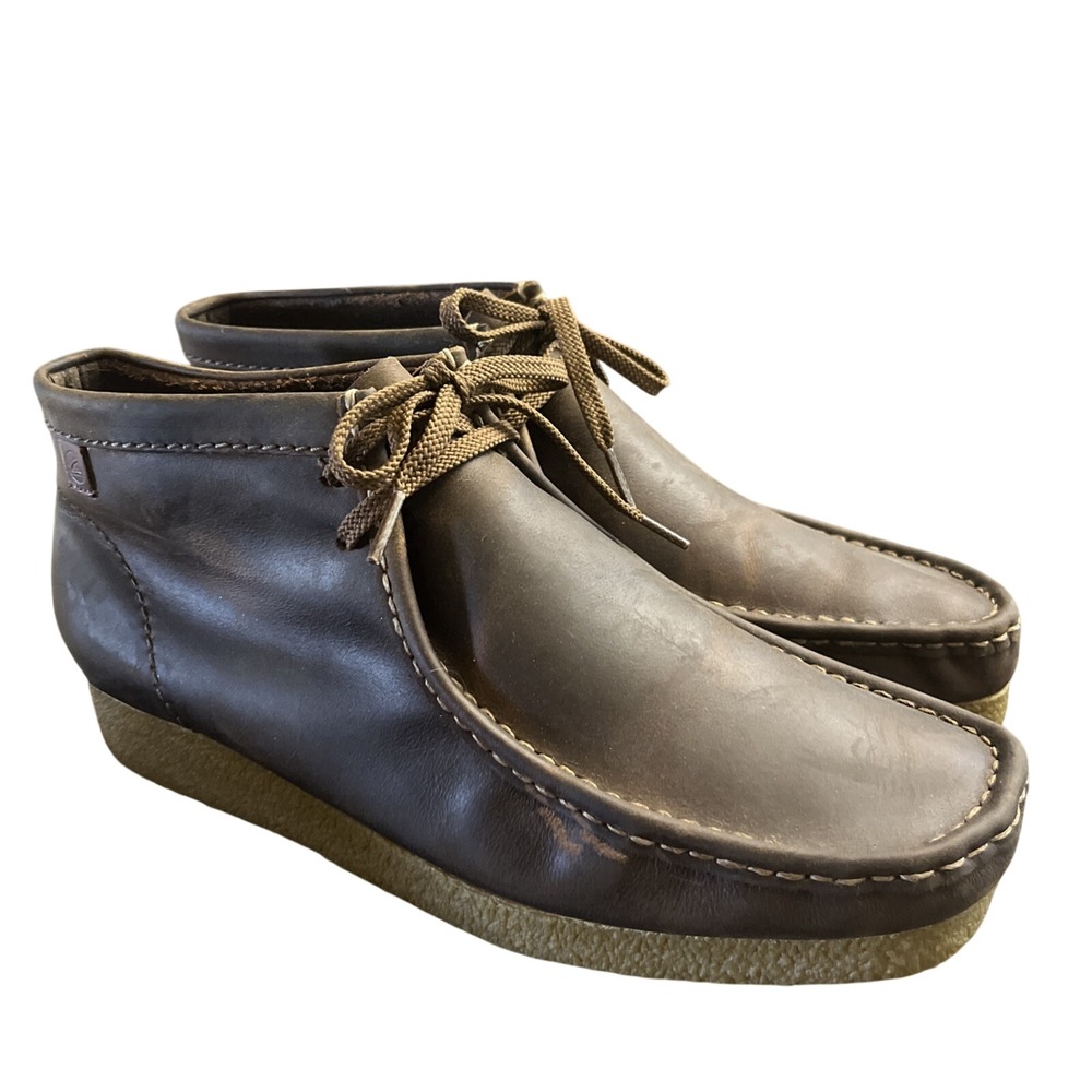 Clarks Men 10.5 Brown Collection Extreme Comfort Leather Wallabee Chukka Boots